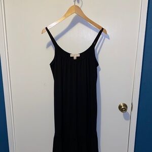 Michael Kors Black Sleeveless Midi Dress